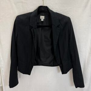 Black cropped blazer from a